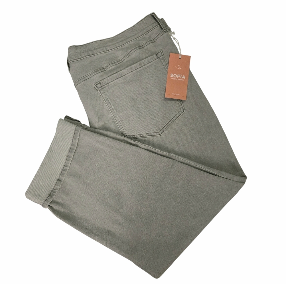 Cropped Jeans Gray Ankle Beatrix Boyfriend By Sofia Vergara 20 1x 2x π€ NWT - Picture 7 of 11